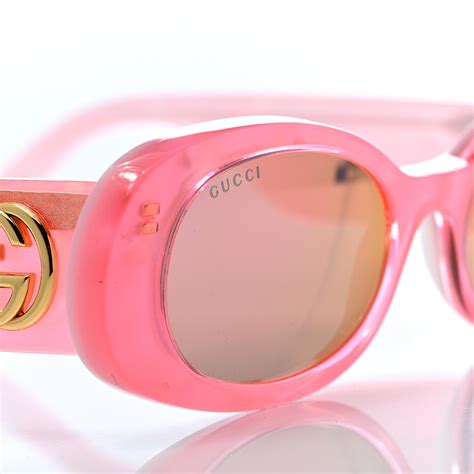 pink acetate gucci oval sunglasses|gucci sunglasses with rhinestones.